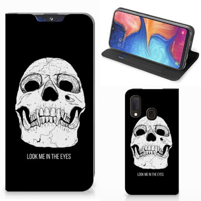 Mobiel BookCase Samsung Galaxy A20e Skull Eyes Mobiel BookCase Samsung Galaxy A20e Skull Eyes