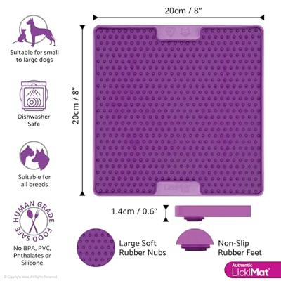 Voerbak voor honden Lickimat Paars Polypropyleen TPR