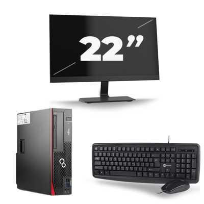 Fujitsu Esprimo D756 SFF - Intel Core i7-6e Generatie - 16GB RAM - 256GB SSD - Windows 11 + 1x 22 inch Monitor