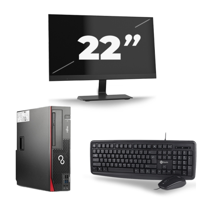 Fujitsu Esprimo D756 SFF - Intel Core i7-6e Generatie - 16GB RAM - 256GB SSD - Windows 11 + 1x 22 inch Monitor - thumbnail