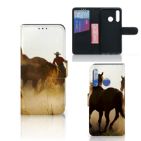 Huawei P Smart Plus (2019) Telefoonhoesje met Pasjes Design Cowboy - thumbnail