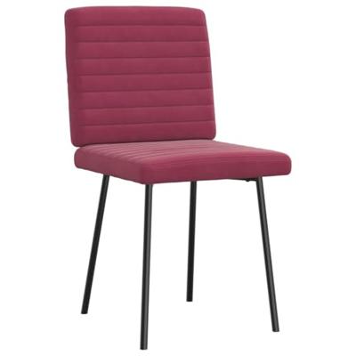 Eetkamerstoelen 2 st fluweel wijnrood Eetkamerstoelen 2 st fluweel wijnrood