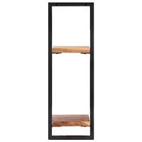 Wandschappen 2 st 25x25x75 cm massief acaciahout en staal - thumbnail