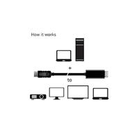 club3D CAC-1082 DisplayPort-kabel DisplayPort / HDMI Adapterkabel DisplayPort-stekker, HDMI-A-stekker 2.00 m Zilver - thumbnail