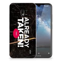 Nokia 2.2 Siliconen hoesje met naam Already Taken Black - thumbnail