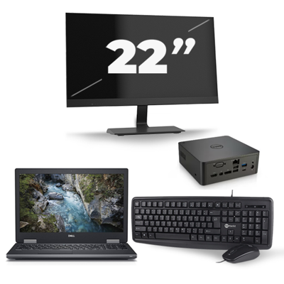 Dell Precision 7530 - Intel Core i7-8e Generatie - 15 inch - 16GB RAM - 256GB SSD - Windows 11 + 1x 22 inch Monitor