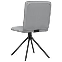 Eetkamerstoelen 2 st stof lichtgrijs - thumbnail