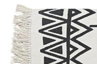 Tapijt DKD Home Decor 160 x 250 x 0,7 cm Zwart Polyester Katoen Wit Ikat Boho - thumbnail
