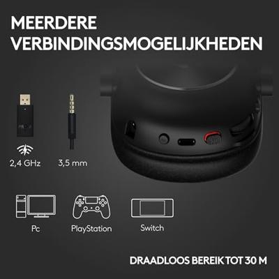 Gamingheadset - Draadloos - LOGITECH G - PRO X 2 Lightspeed - Zwart - thumbnail