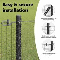 VidaXL Afrasteringspaal grijs 10 x 1,6 m (16 x 16 mm gaas) - thumbnail