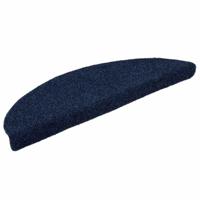 VidaXL Trapmatten zelfklevend 15 st 56x17x3 cm naaldvilt marineblauw - thumbnail