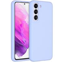 Accezz Liquid Silicone Backcover Samsung Galaxy S22 Telefoonhoesje Paars - thumbnail