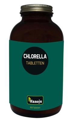 Hanoju Chlorella tabletten flacon glas 800 Tabletten