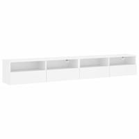 Tv-wandmeubels 2 st 100x30x30 cm bewerkt hout wit - thumbnail