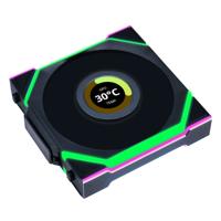 Lian Li Lian Li UNI FAN SL Wireless LCD Lüfter, ARGB, PWM - 120 mm, schwarz PC-ventilator Zwart (b x h x d) 120 x 124.5 x 28 mm - thumbnail