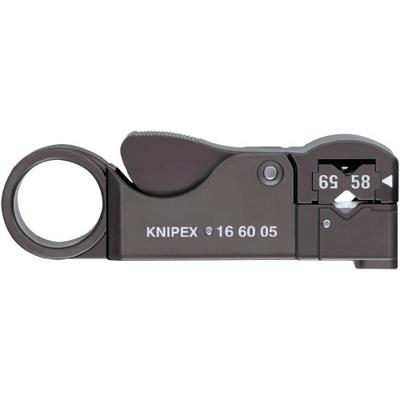 Knipex 16 60 05 KOAX Kabelstripper Geschikt voor: Coaxkabel 4 tot 12 mm RG58, RG59, RG62 Knipex 16 60 05 KOAX Kabelstripper Geschikt voor: Coaxkabel 4 tot 12 mm RG58, RG59, RG62