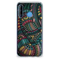 Huawei P30 Lite Doorzichtige Silicone Hoesje Aztec - thumbnail