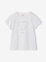 T-shirt met korte mouwen voor meisjes wit - thumbnail
