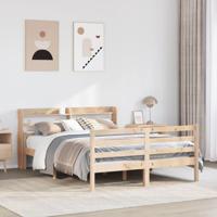 Bedframe met hoofdbord massief grenenhout 160x200 cm - thumbnail