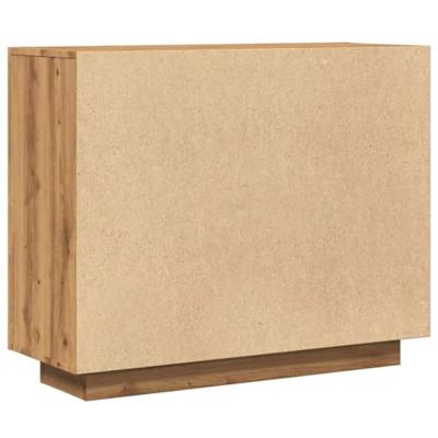 Dressoir 92x35x75 cm bewerkt hout artisanaal eikenkleur Dressoir 92x35x75 cm bewerkt hout artisanaal eikenkleur