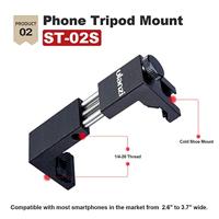 Ulanzi Smartphone vlog KIT EXTRA: mini-statief, telefoonhouder, dual cold shoe-mount, microfoon & LED-lamp - thumbnail