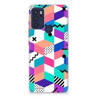 Motorola Moto G60s | TPU Hoesje | Blokken Kleurrijk - thumbnail