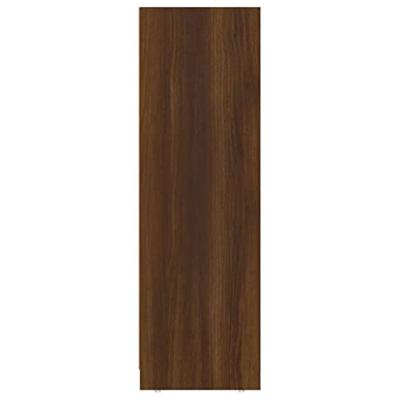 Badkamerkast 30x30x95 cm bewerkt hout bruin eikenkleur - thumbnail