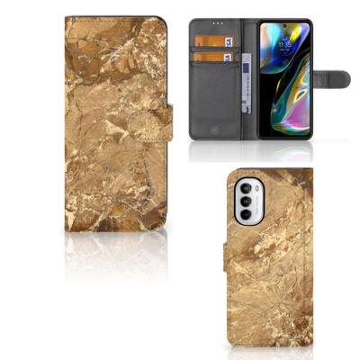 Motorola Moto G52 | Moto G82 | Bookcase | Marmer Creme Motorola Moto G52 | Moto G82 | Bookcase | Marmer Creme