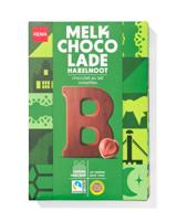HEMA Chocoladeletter melk hazelnoot B 140g - thumbnail