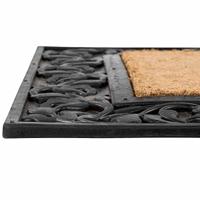 Siena Garden D37446 Rubberen voetmat blad hoekig 90 x 55 cm met kokosvezel (l x b x h) 55 x 90 x 1.5 cm 1 stuk(s) - thumbnail