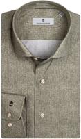 Thomas Maine Heren Overhemd Groen Micro All-over Print Kent Tailored Fit - thumbnail