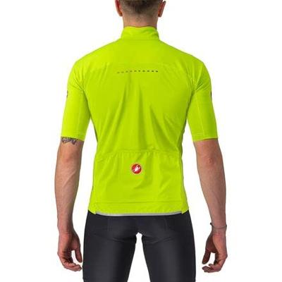 Castelli Perfetto RoS 2 Wind korte mouw fietsshirt groen/geel heren XL