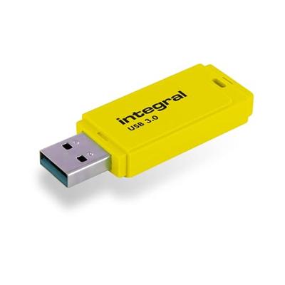 Integral Neon USB 3.0 stick, 64 GB, geel