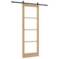 Schuifdeur ORKDAL Bruin 83 x 232 cm Massief grenenhout - thumbnail