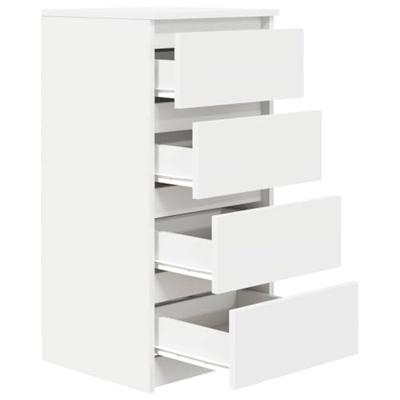 Dressoir 37,5x35x76 cm bewerkt hout wit Dressoir 37,5x35x76 cm bewerkt hout wit