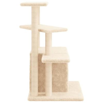 Kattenmeubel met sisal krabpalen 83,5 cm crmekleurig - thumbnail
