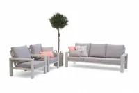 Trestino stoel-bank loungeset benton 3-zits latte - thumbnail