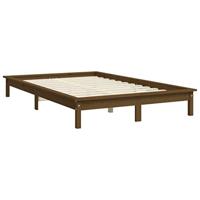 Bedframe massief grenenhout honingbruin 140x190 cm - thumbnail