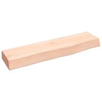 Wandschap 40x10x4 cm onbehandeld massief eikenhout - thumbnail