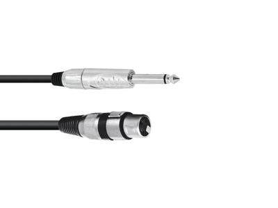 Omnitronic 3022516M XLR Adapterkabel [1x XLR-bus 3-polig - 1x Jackplug male 6,3 mm (mono)] 2.00 m Zwart