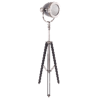 Vloerlamp Strada Industrieel 95 cm Lood Met Ruw Nickel - thumbnail