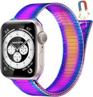 Magnetische stalen band - Zeer sterke magneet - Multicolor - Geschikt voor Apple Watch 44mm / 45mm / 46mm / 49mm - thumbnail