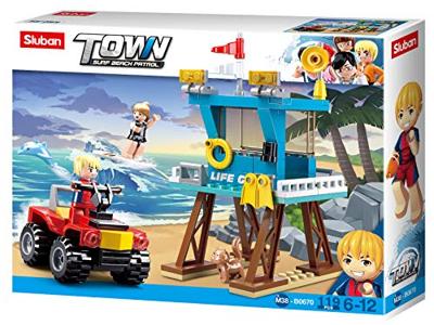 Sluban Lifeguard Tower bouwstenen set