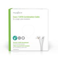 Nedis IEC CAT6 Combikabel | RG59 | Eca | 50.0 m | Wit | 1 stuks - CSGG4500WT500 CSGG4500WT500 - thumbnail