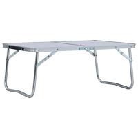 VidaXL Campingtafel inklapbaar 60x40 cm aluminium wit - thumbnail