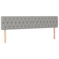 Boxspring met matras en LED stof lichtgrijs 120x190 cm - thumbnail