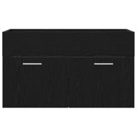 Wastafelkast Zwart Eiken 90 x 38.5 x 46 cm Bewerkt hout - thumbnail