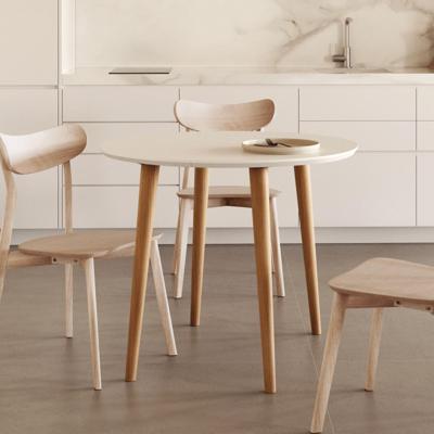 Kave Home Uitschuifbare Ronde Eettafel 'Oqui' 90 - 170 x 90cm, kleur Wit