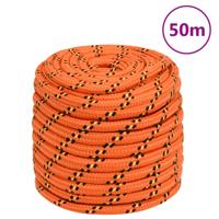 VidaXL Boottouw 18 mm 50 m polypropyleen oranje - thumbnail