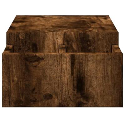VidaXL Monitorstandaard opbergruimte 70x27x15 cm hout gerookt eiken